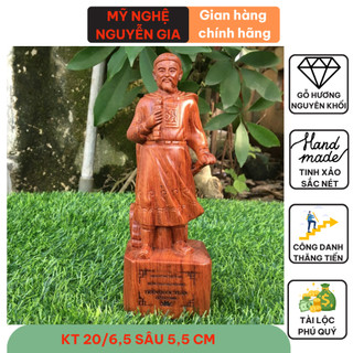 Tượng trần hưng đạo hưng đạo vương trần quốc tuấn bằng gỗ hương cao 20 cm giúp trấn trạch hóa hung mang lại sự phát trển