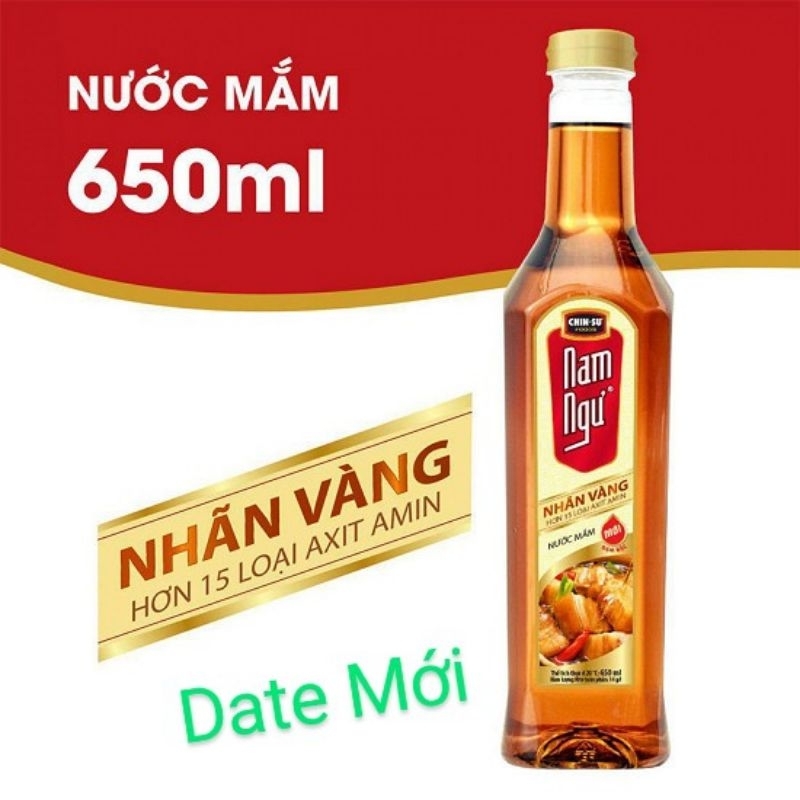 Nước Mắm Nam Ngư Nhãn Vàng 650ML Cao Cấp Đậm Vị (DATE MỚI)