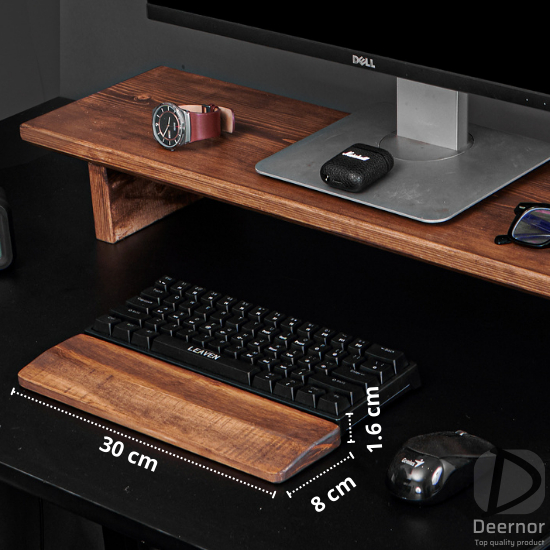Kê tay bàn phím DEERNOR - Gỗ nguyên khối - 30CM - Bàn phím 60%