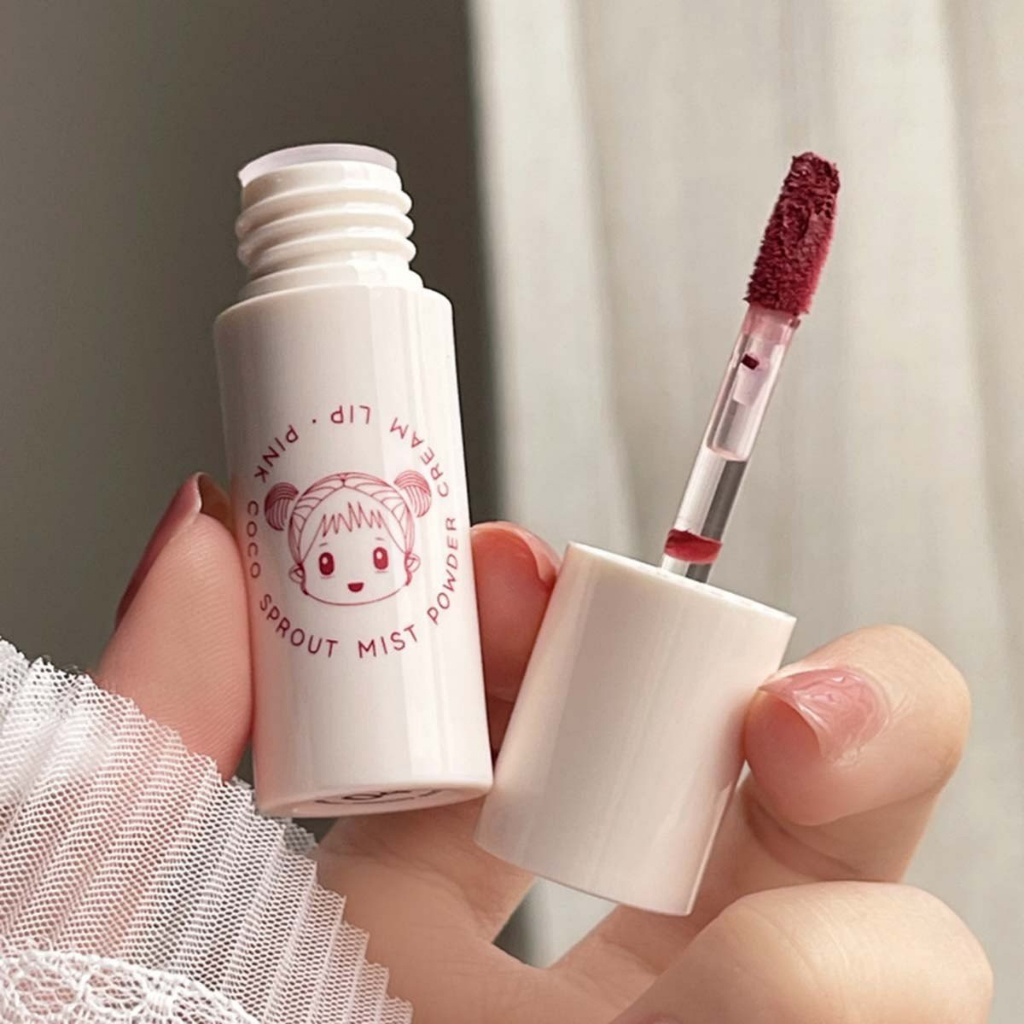 Son Pink coco bản lùn vỏ trắng tặng gương