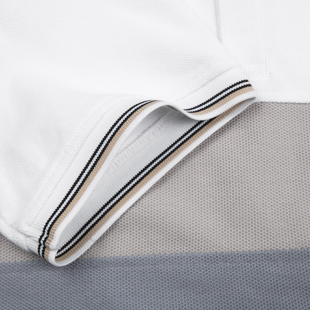 Áo Polo Fit Nam MIXMEN, Vải Cotton Cá Sấu Mắt Lục Giác Phối Gam Màu Mới, Logo Tạo Điểm Nhấn