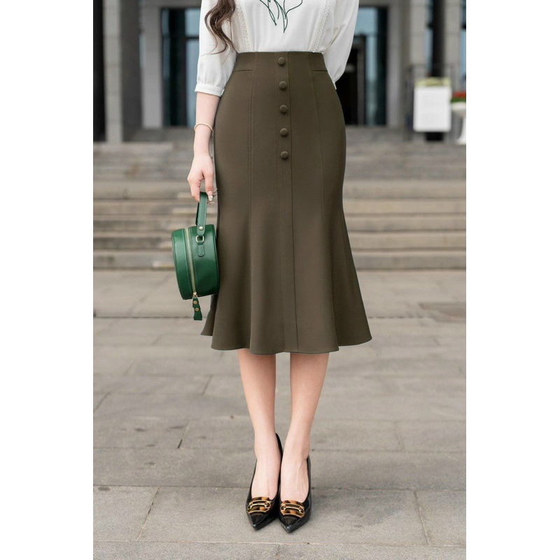 Chân váy đuôi cá 5 cúc công sở Saoshop CV56 chất vải dày dặn thời trang 2023