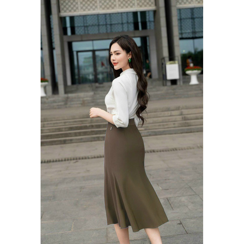 Chân váy đuôi cá 5 cúc công sở Saoshop CV56 chất vải dày dặn thời trang 2023