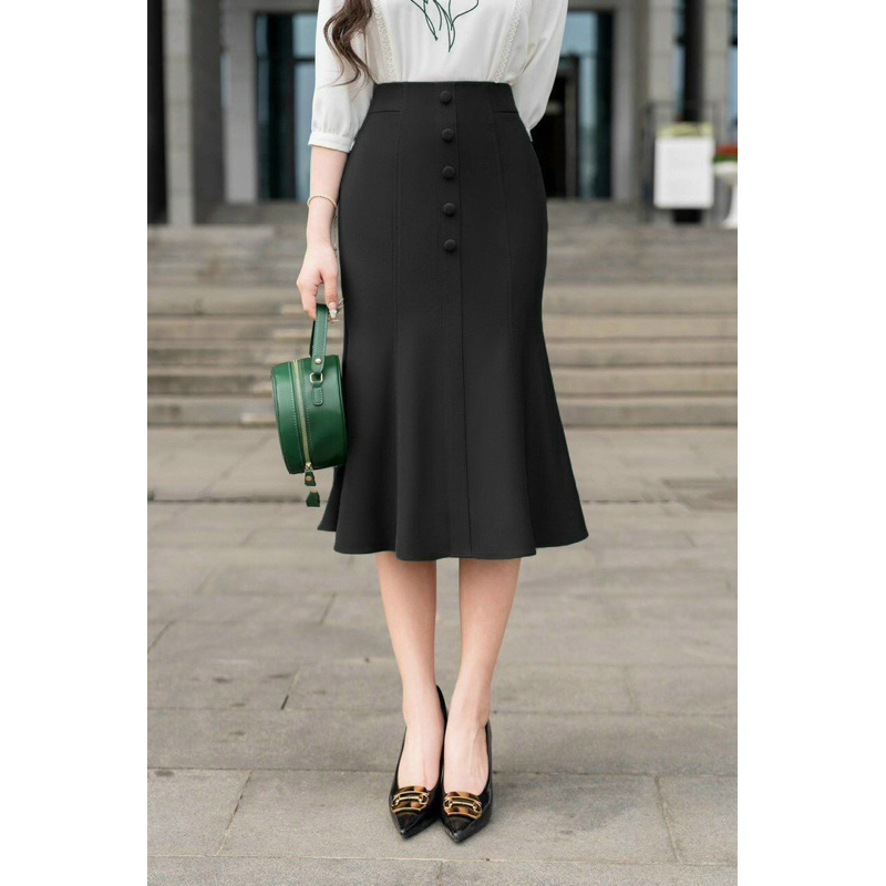Chân váy đuôi cá 5 cúc công sở Saoshop CV56 chất vải dày dặn thời trang 2023
