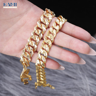 Lắc tay lật chạm mạ vàng KAMI hợp kim cao cấp không gỉ