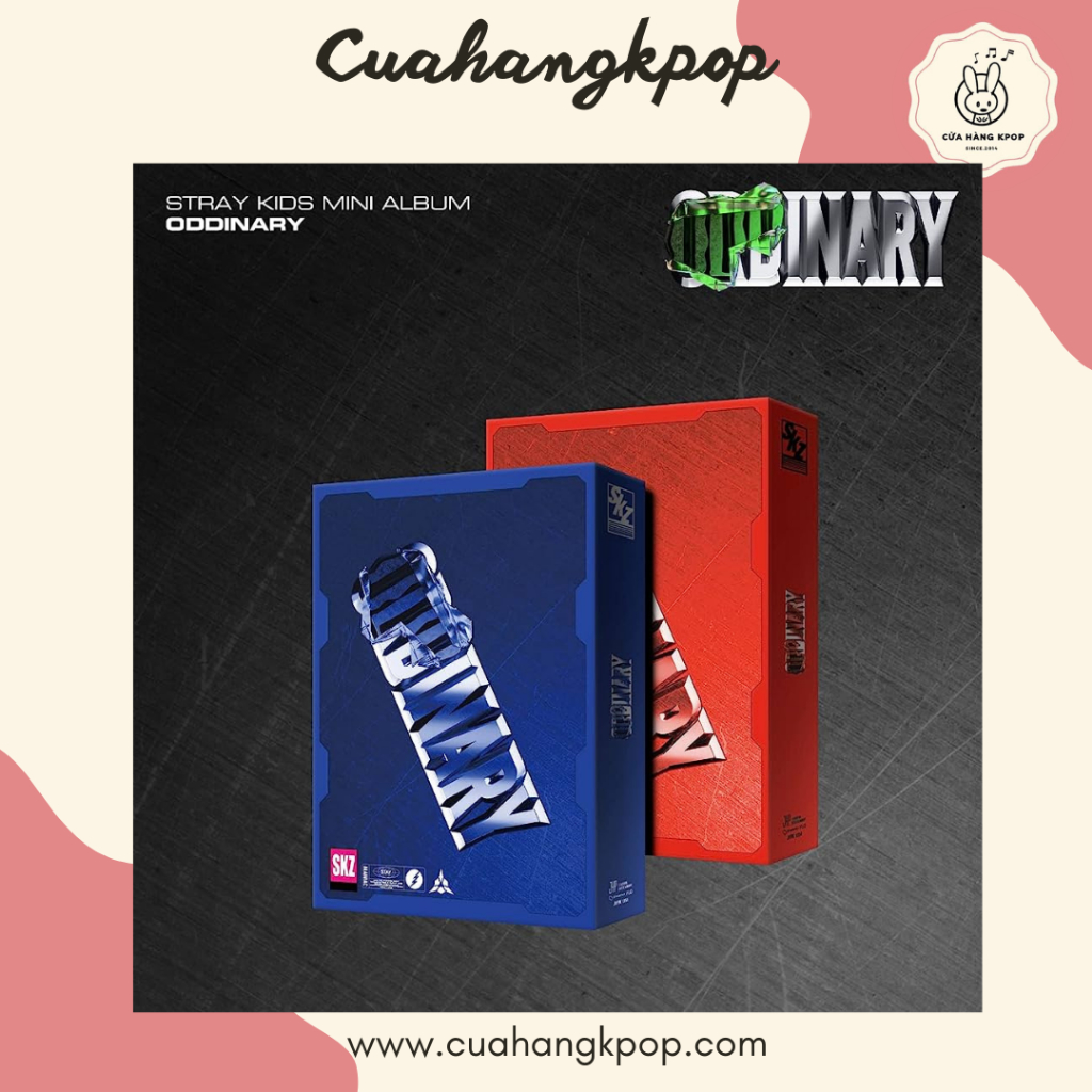 Album Stray Kids - Oddinary bản thường màu xanh và đỏ