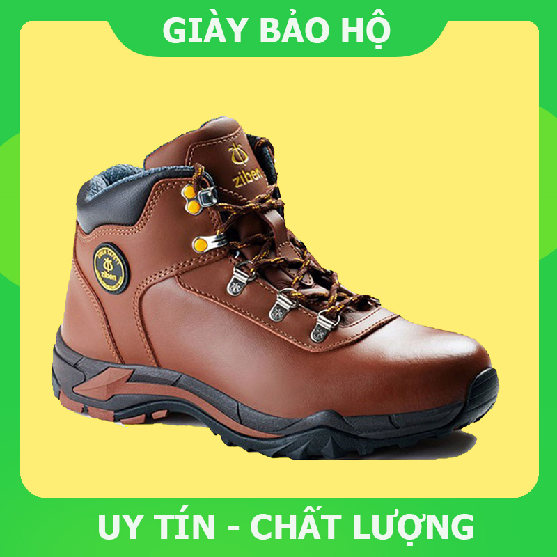 Giày Bảo Hộ Hàn Quốc Ziben 188 Chất Da Thật, Chống Thấm Nước, Đế Chống Trơn Trượt, Chống Đâm Xuyên