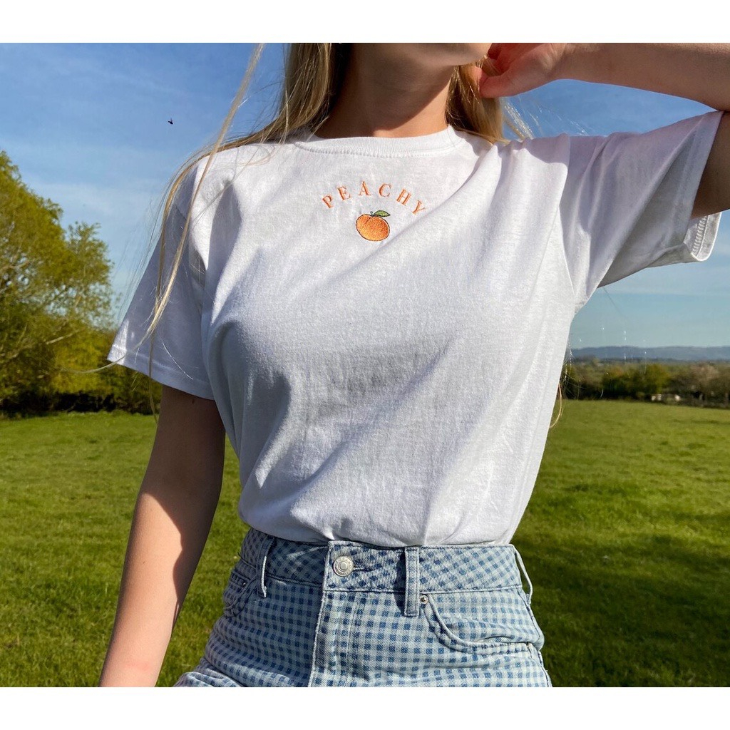 Áo thun cotton 100% cao cấp in thêu chữ theo yêu cầu