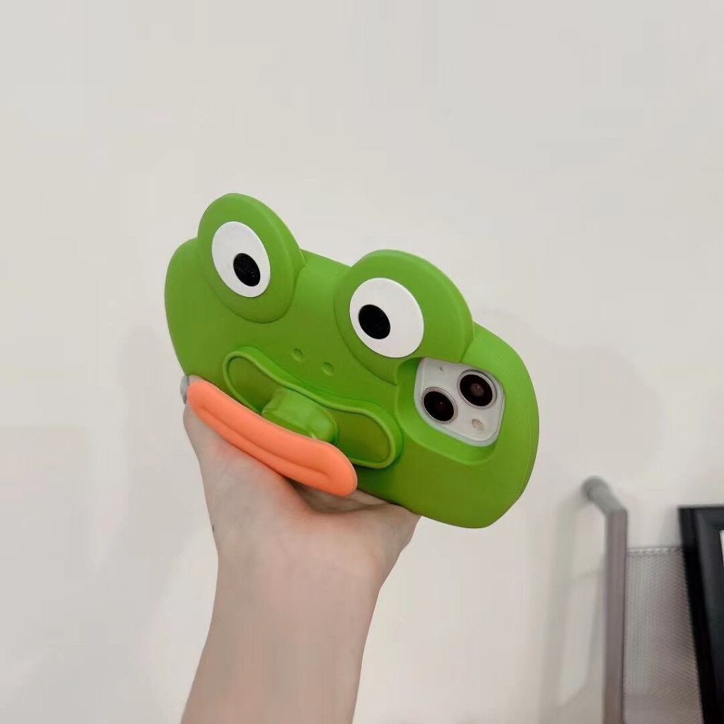 Ốp lưng Ai Fôn su silicon ếch xanh môi đỏ  7plus 8plus x xsmax 11 11promax 12promax 13 13promax 14pro 14promax