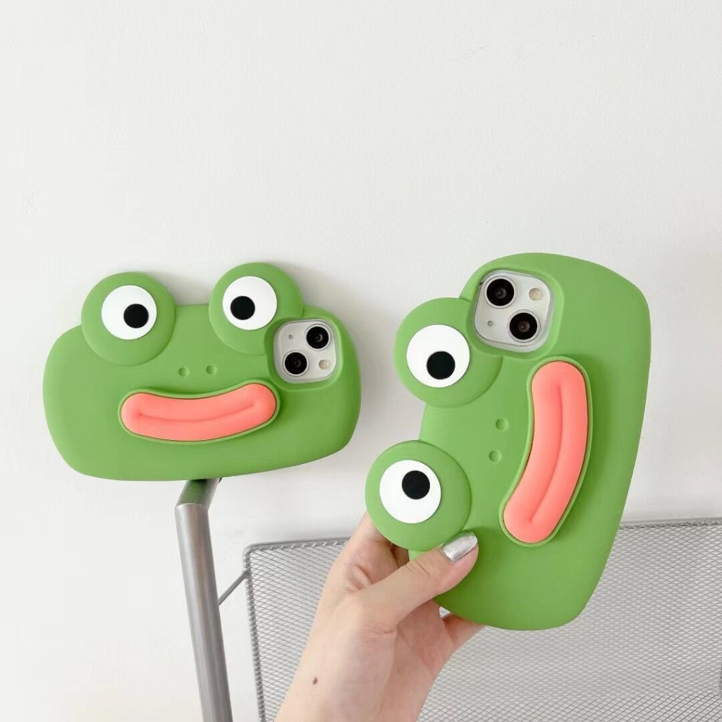 Ốp lưng Ai Fôn su silicon ếch xanh môi đỏ  7plus 8plus x xsmax 11 11promax 12promax 13 13promax 14pro 14promax