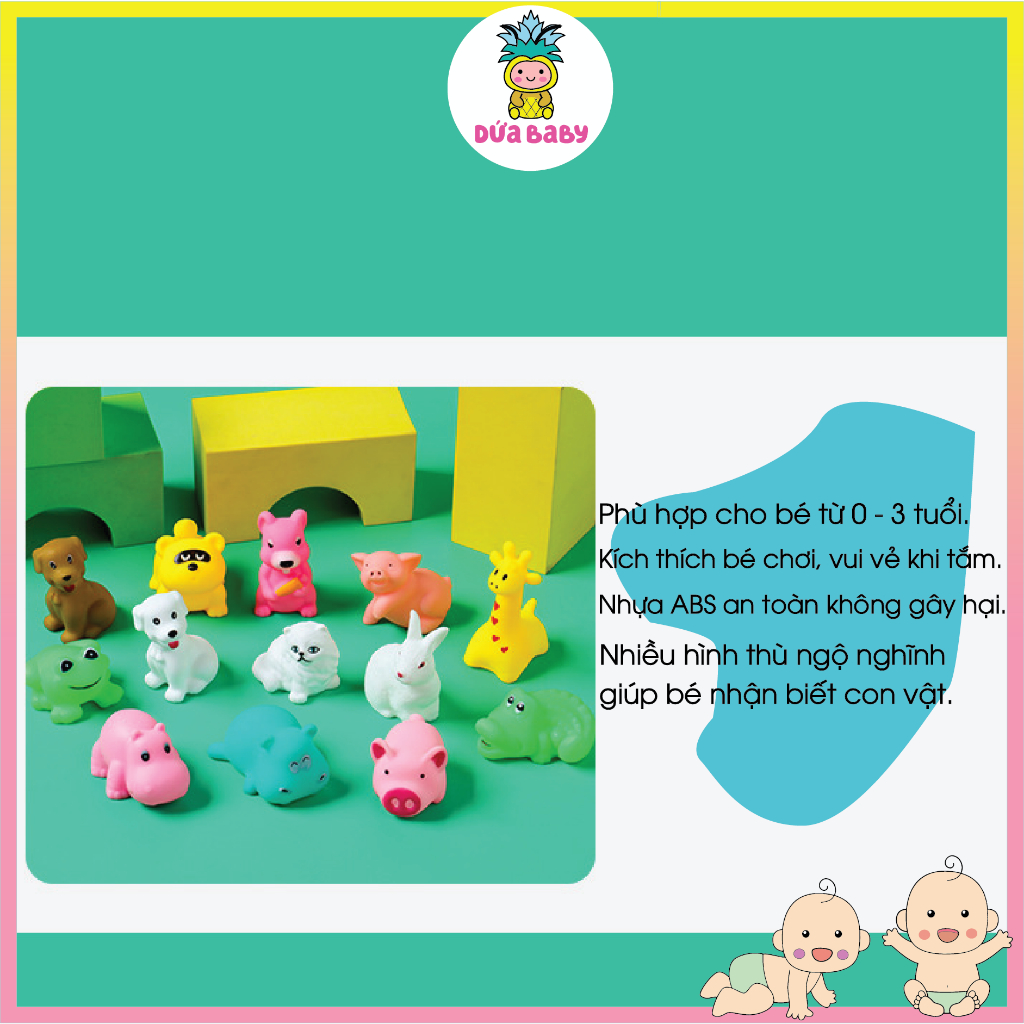 Đồ Chơi Chip Chip Thả Bồn Tắm Hình Thú Dễ Thương, An Toàn Cho Bé
