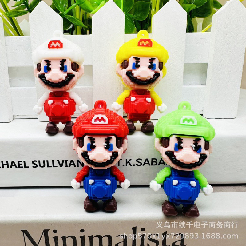 Móc Khoá Hình Chú Hề Mario Phong Cách Lego Mới Lạ siêu cute