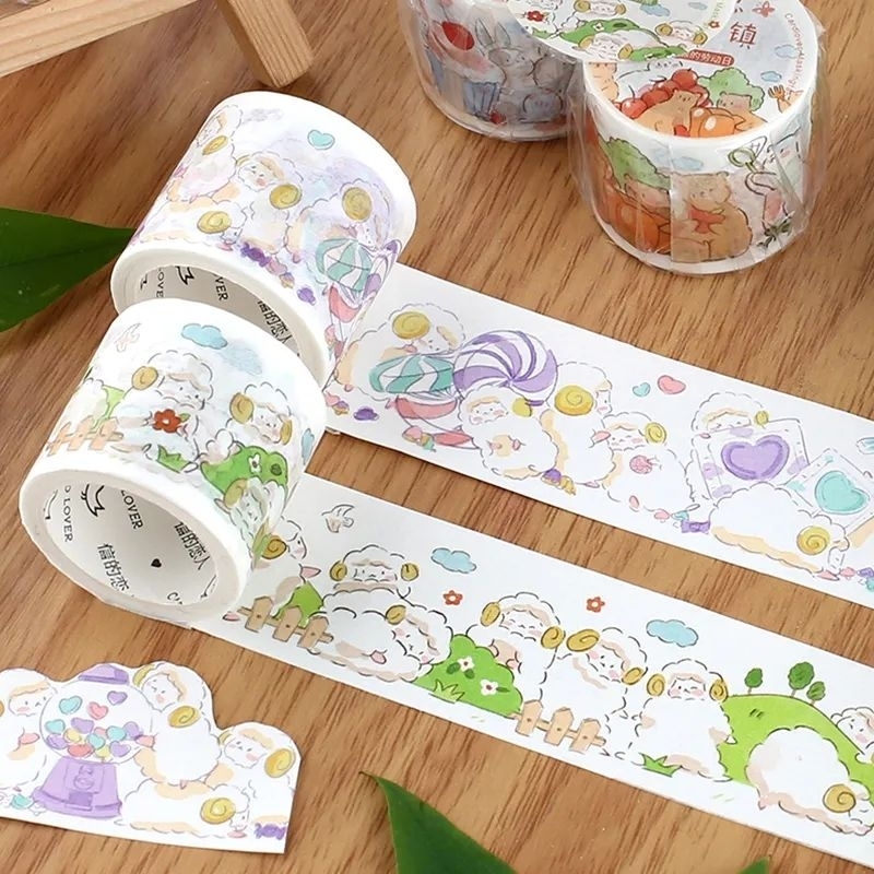 Chiết băng keo giấy washi bầy cừu đáng yêu