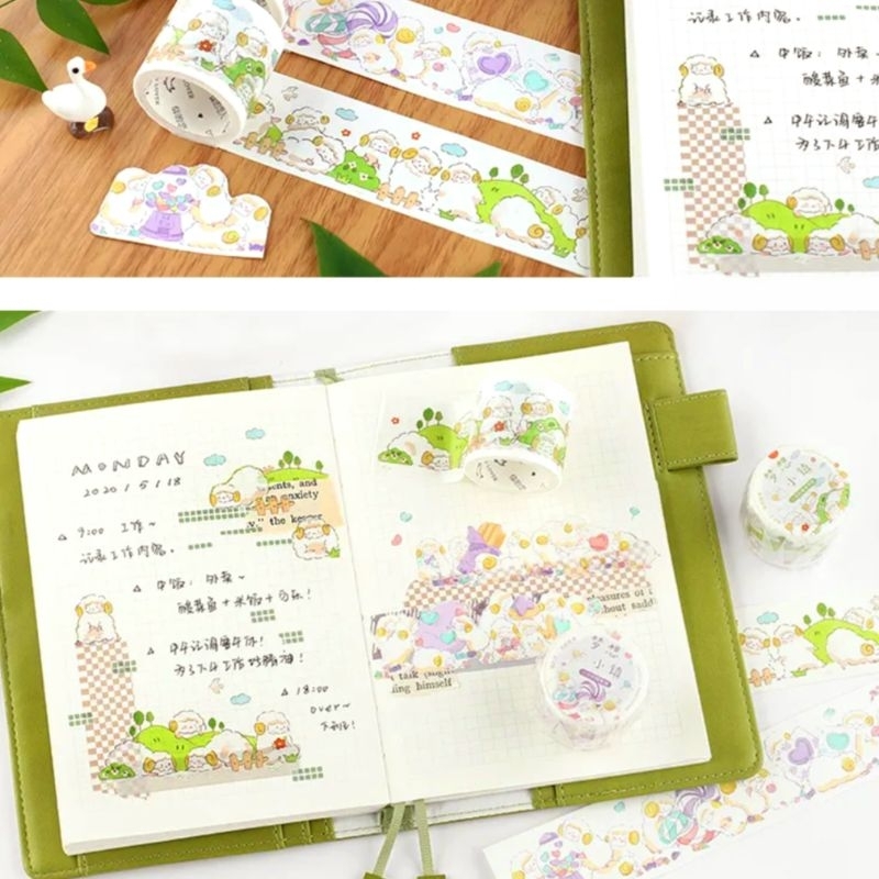 Chiết băng keo giấy washi bầy cừu đáng yêu