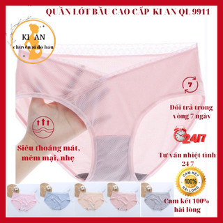 Quần chíp bầu thông hơi cao cấp QL 9911 với chất liệu💯%cotton thoáng mát, kháng khuẩn💕quần lót bầu co giãn💕đồ lót bầu