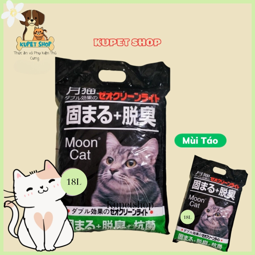 Cát vệ sinh cho mèo nhật đen MoonCat 16L  - KUPETSHOP
