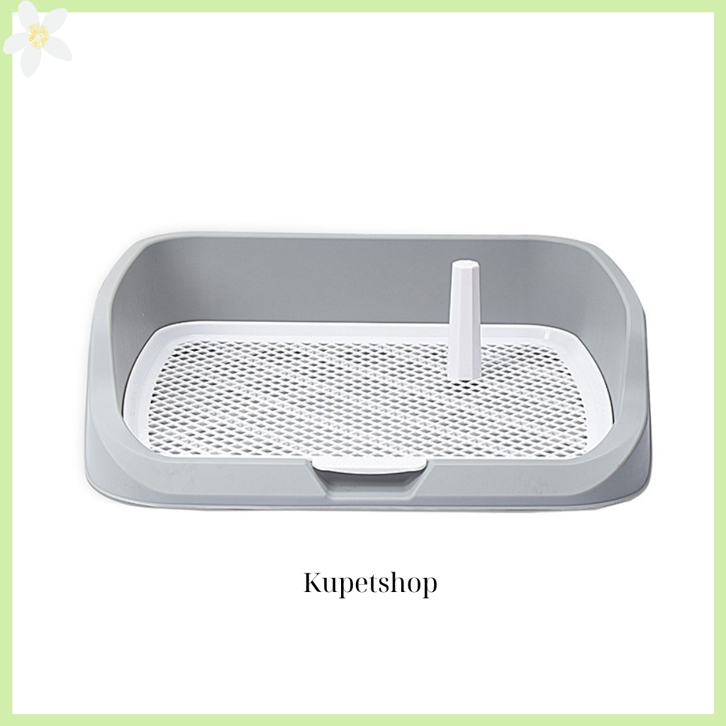Khay vệ sinh cho chó thành cao lượn sóng có cột KUPETSHOP