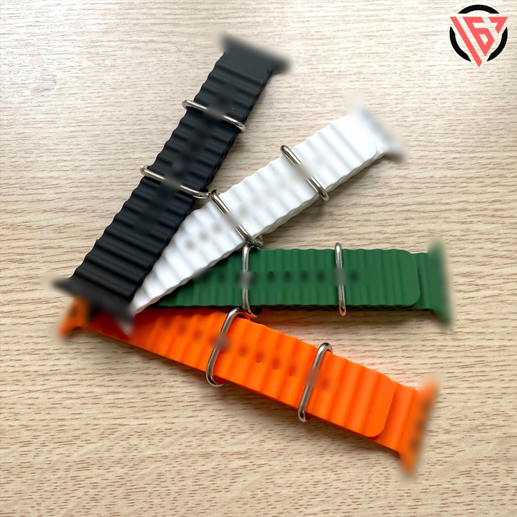 Dây Silicone Ocean cho đồng hồ A.Watch Seri 11>1/Se/Ultra, T700, T800 promax... đủ size 38>49mm