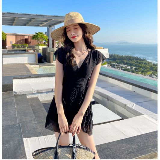 Bikini Váy Liền Thân Set Đi Biển 1 Mảnh Đồ Bơi Nữ Voan Cao Cấp Váy Kín Đáo Pikini Che Mông Giấu Bụng NAP-V321.1 | BigBuy360 - bigbuy360.vn