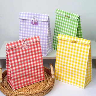 Túi Giấy Gói Hàng, Bao Bì Đựng Quà Hoạ Tiết Caro, Đựng Bánh Pastel Cực Xinh Gói Quà và Trang Trí Đẹp