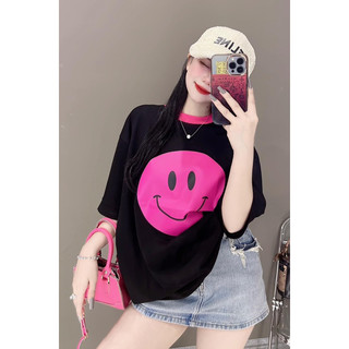 Áo mặt cười hồng bigsize 60kg - 110kg