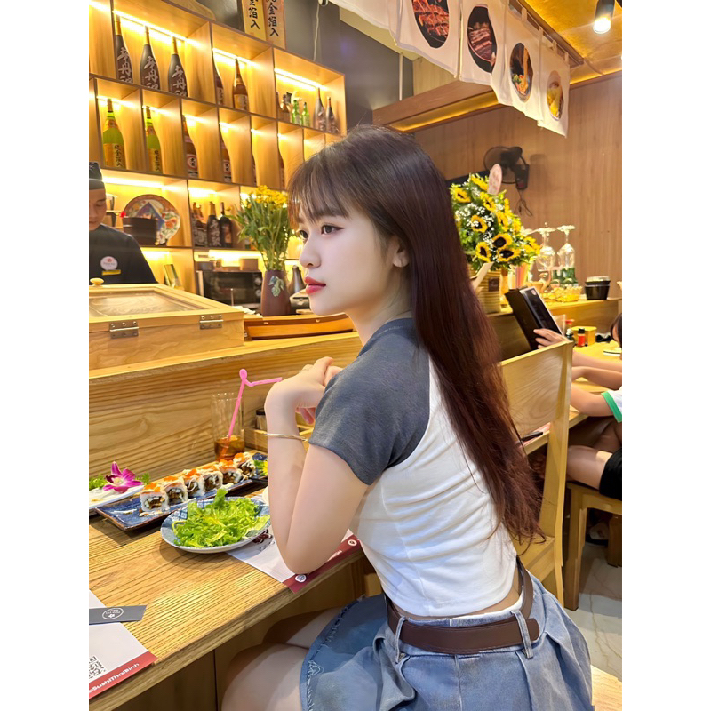 Set croptop+chân váy