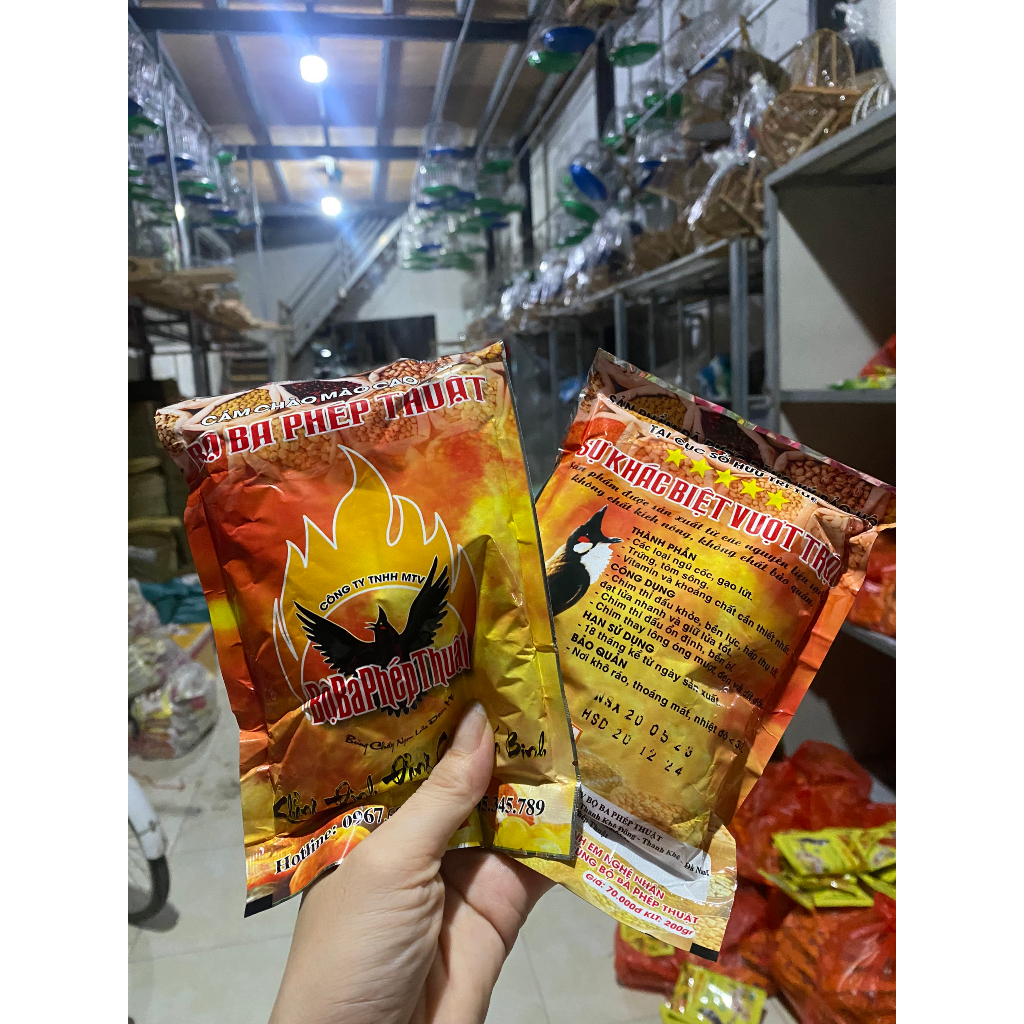 Cám Chào Mào Bộ Ba Phép Thuật - Thức Ăn Cho Chim Chào Mào Cao Cấp Chính Hãng Giúp Chim Căng Lửa Hiệu Quả 200gram