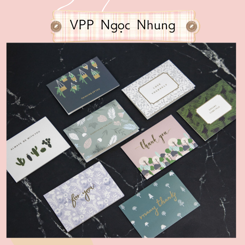 Thiệp mini ❤️style Hàn Quốc ❤️cao cấp chúc mừng sinh nhật, 20-10, 8-3, lễ tình nhân ...
