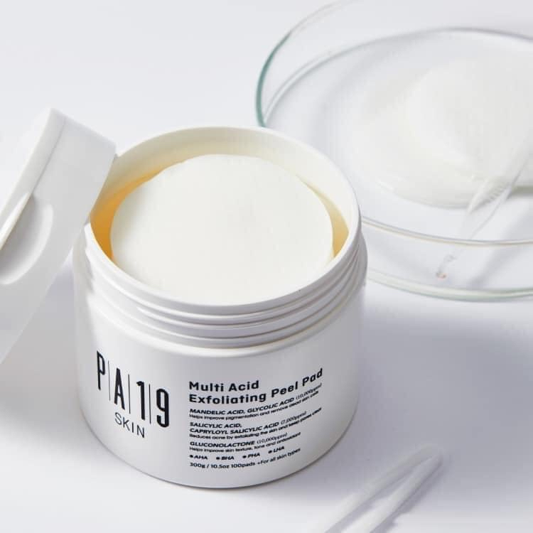 Bông Tẩy Tế Bào Chết Toner Pad PA19 SKIN Multi Acid Exfoliating Peel Pad