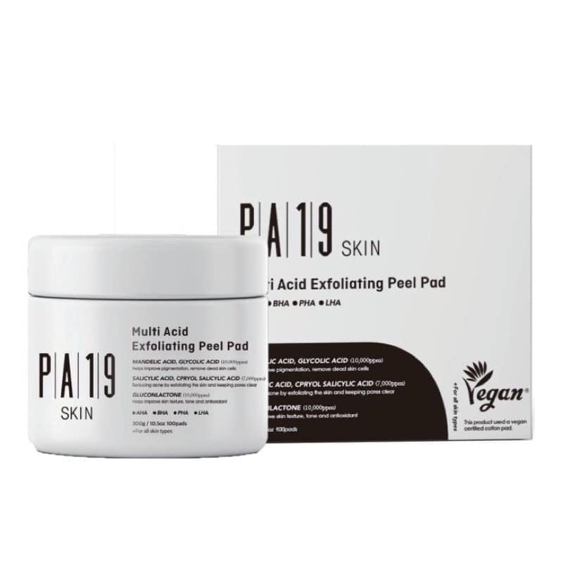 Bông Tẩy Tế Bào Chết Toner Pad PA19 SKIN Multi Acid Exfoliating Peel Pad