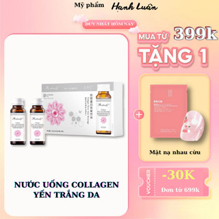 Nước Uống Collagen Yến Trắng Da Rose Beauty, hộp 8 lọ, giảm lão hóa, trắng sáng da, Collagen trắng da, myphamhanhluan