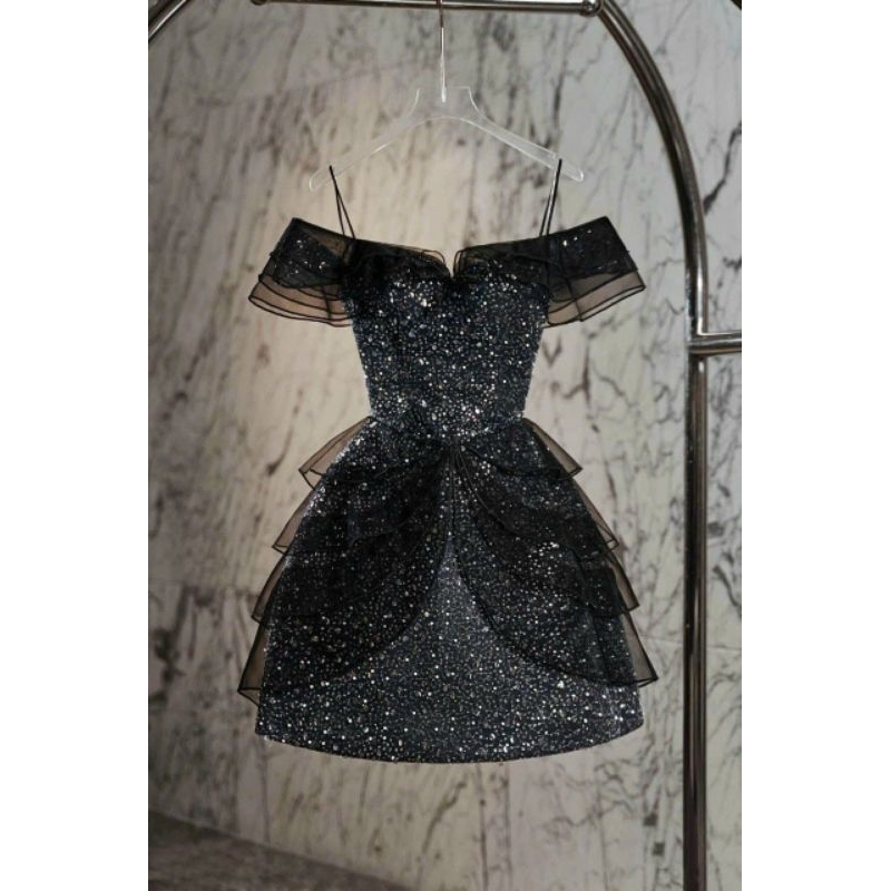 ✨ĐẦM KIM SA NGỌC BẸT VAI PHỐI BÈO TẦNG✨ HÌNH THẬT ✔ VỀ ĐỦ SML