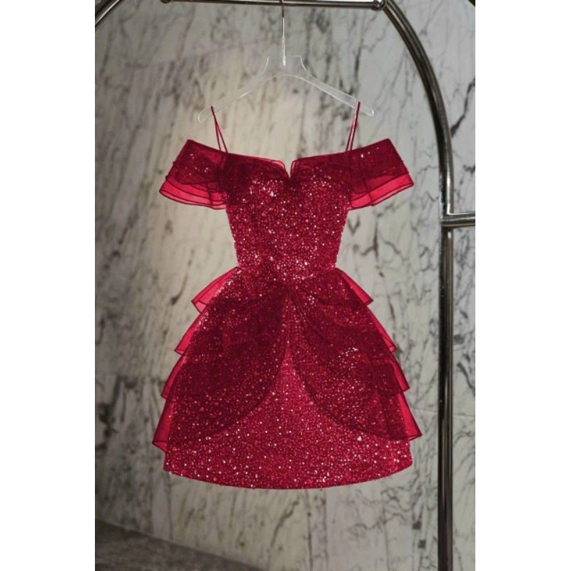 ✨ĐẦM KIM SA NGỌC BẸT VAI PHỐI BÈO TẦNG✨ HÌNH THẬT ✔ VỀ ĐỦ SML