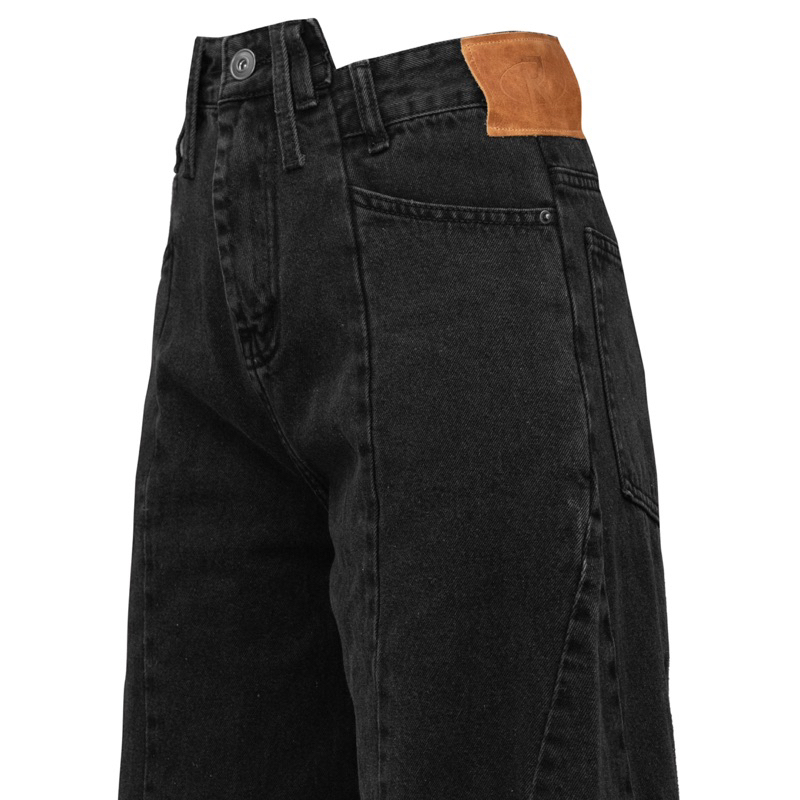 #roiworkshop Quần Jeans Nam Nữ Rã Thân Màu Đen