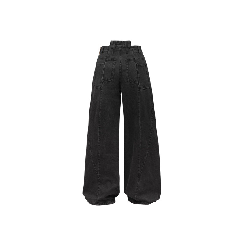 #roiworkshop Quần Jeans Nam Nữ Rã Thân Màu Đen