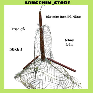 Lồng bẫy inox Đà nẵng chất liệu inox trục gỗ cứng, nhạy bén không gỉ cho chim chào mào chích choè loại 1