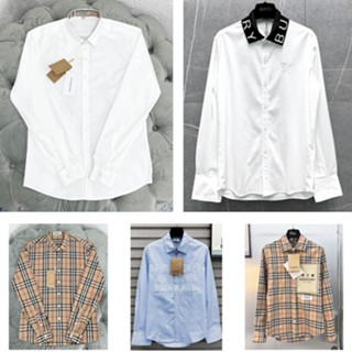 Áo Sơ Mi BURBERRY Likeauth Dài Tay Bản Cao Cấp Áo sơ mi thêu cổ nam nữ dài tay hoạ tiết thêu cổ Burberry