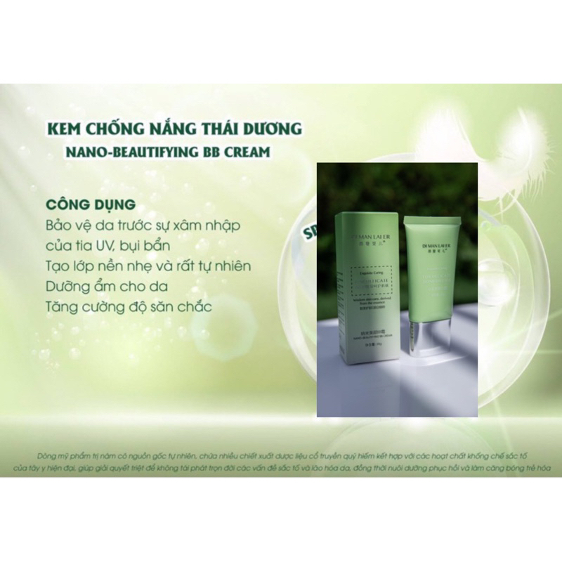 Kem chống nắng che khuyết điểm, lót nền, kiềm dầu Thái Dương BB (30G) Dimanlaier