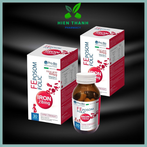 Viên uống bổ sung sắt FEPOSOM FOLIC nhập khẩu Italia