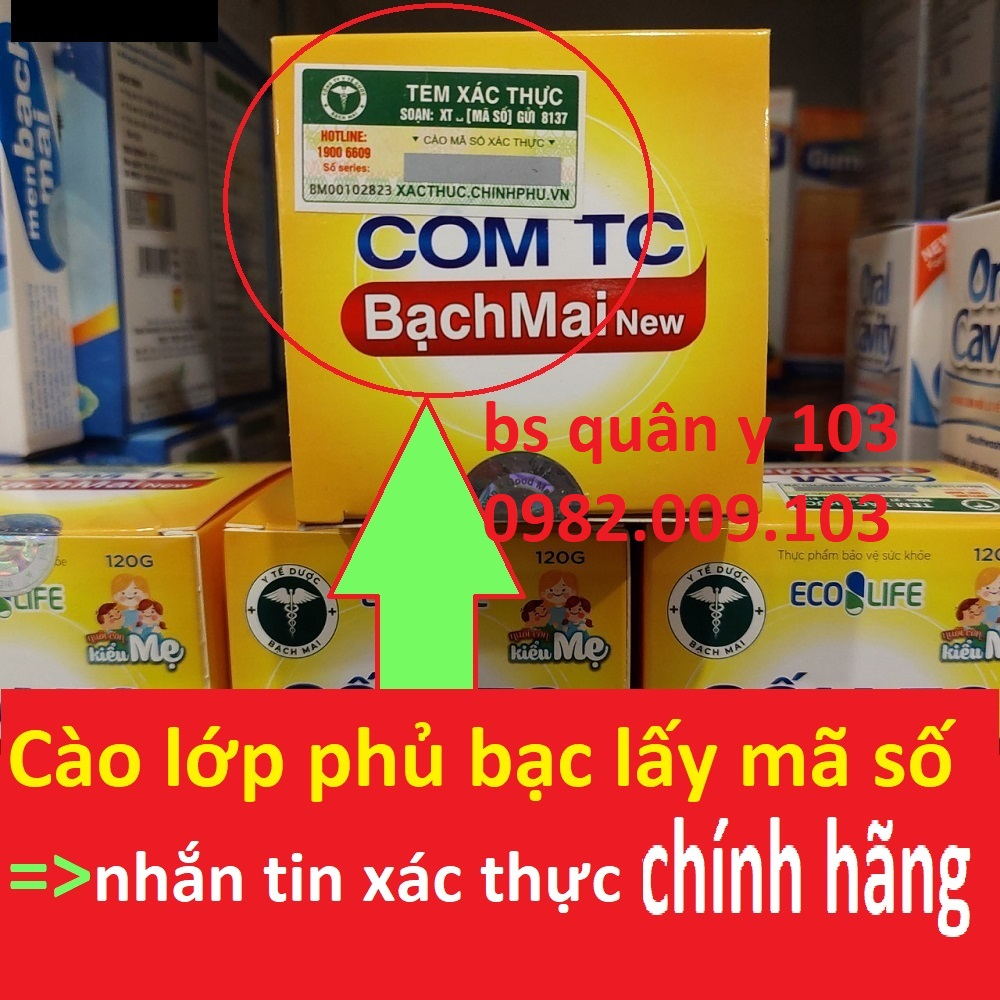 CỐM TĂNG CÂN BẠCH MAI hộp 120g date 2026,Cốm ăn ngon bạch mai mẫu mới