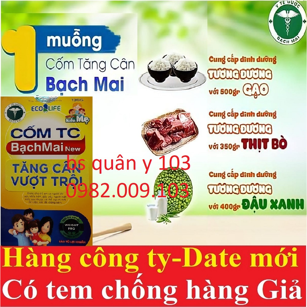 CỐM TĂNG CÂN BẠCH MAI hộp 120g date 2026,Cốm ăn ngon bạch mai mẫu mới