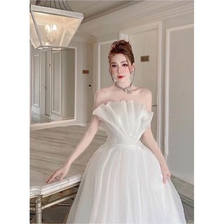 ✨ Đầm xòe cup xếp bo eo✨ HÌNH THẬT - S/M/L