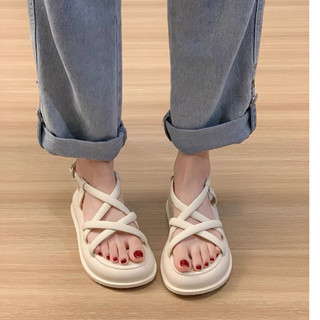 Sandal nữ dây đan chéo mã b9 đế cao siêu êm chân
