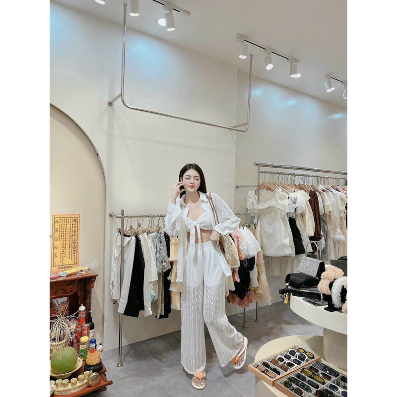 💧 Set 3 Món Ren Kèm Khoác Đi Biển 60-90kg 🔥 Bigsize Rin Heo