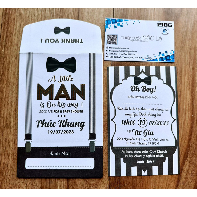 Thiệp Sinh nhật, Thôi nôi, Đầy tháng bé trai & người lớn