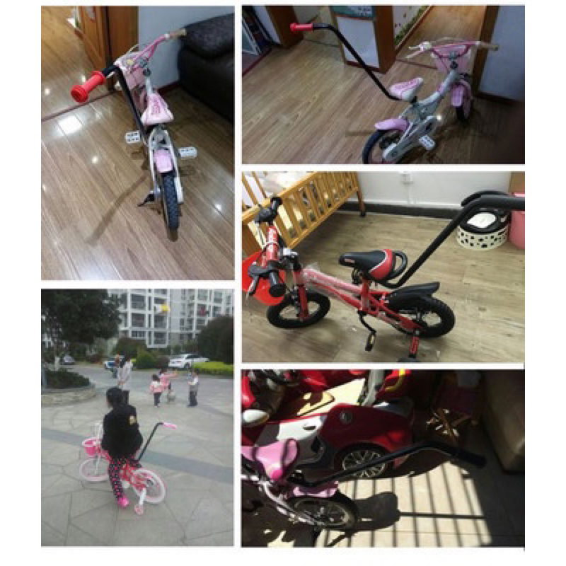 Tay nắm giữ thăng bằng cho bé tập đi xe đạp lắp phía sau xe Thanh gậy dài phù hợp các loại xe đạp