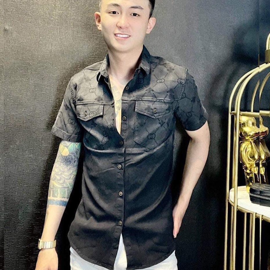 Áo sơ mi nam ngắn mẫu mới đẹp dày dặn phong cách chuẩn form thời trang