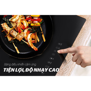 Bếp điện từ đôi Sunhouse SHB8100, Mặt kính cao cấp, chịu nhiệt tốt, Bảng điều khiển cảm ứng, Tổng công suất 3600W