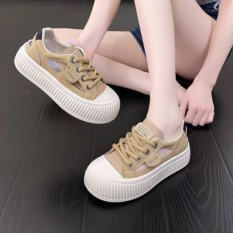 GIÀY THỂ THAO KHOÉT EO ĐẾ CAO 5CM hàng QC siêu đẹp