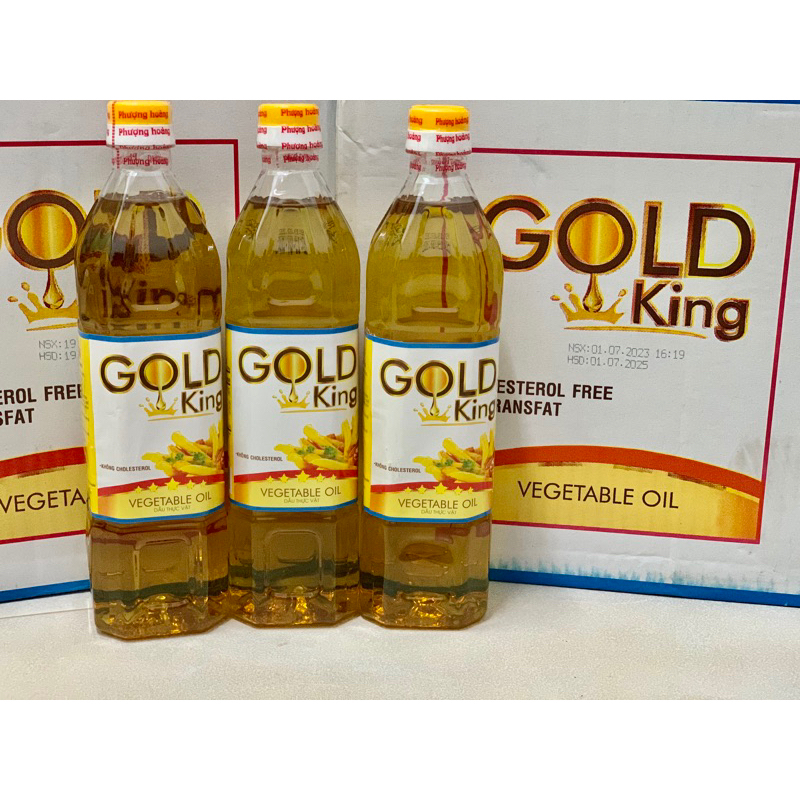 Dầu ăn Gold king 900ml DATE XA